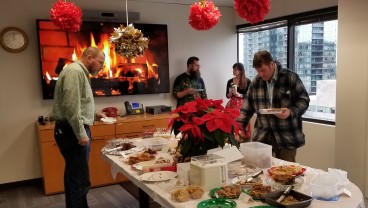 A photo during ITG's annual potluck
