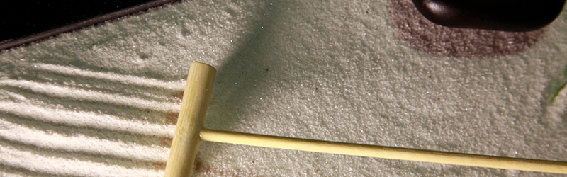A zen sand brush