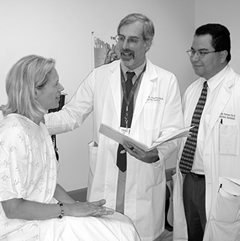 Dr. John Kaufman, interventional radiologist, talks about IVC filter placement with a Dotter Institute patient.