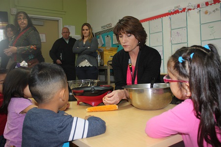teacher with preschool children