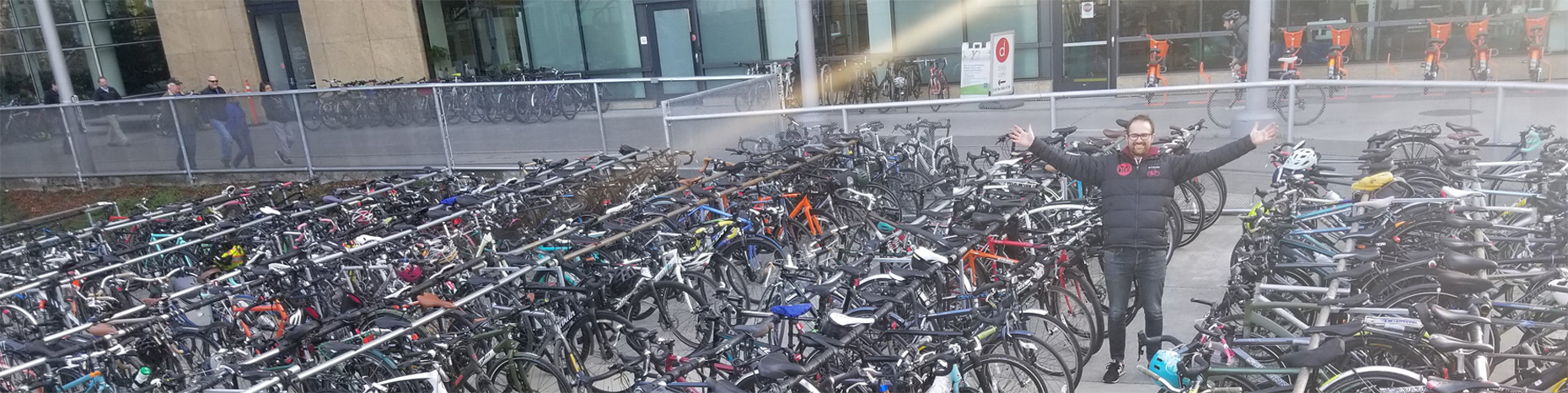 Go By Bike valet at the Tram