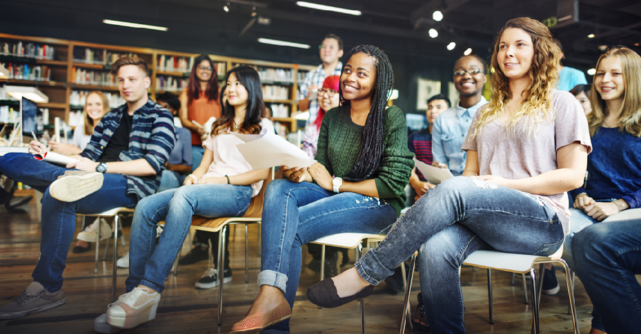 Students listening and discussing