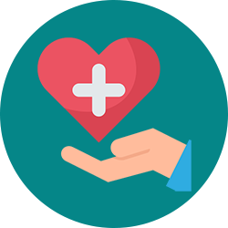 An icon representing clinical care
