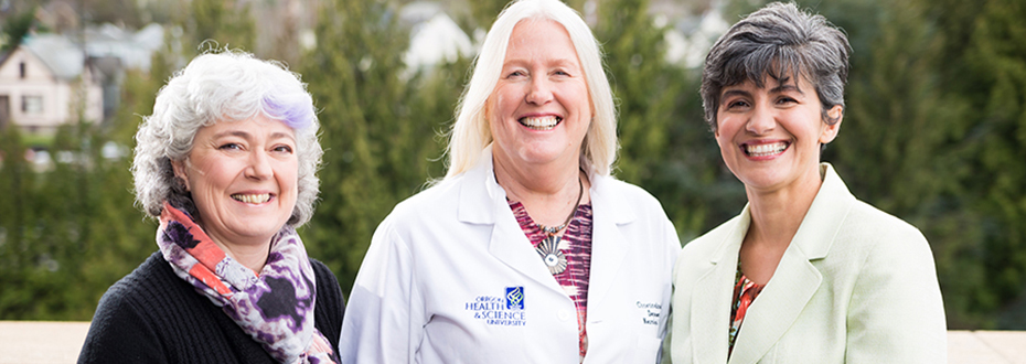 3 members of the OHSU Pituitary Center team smiling