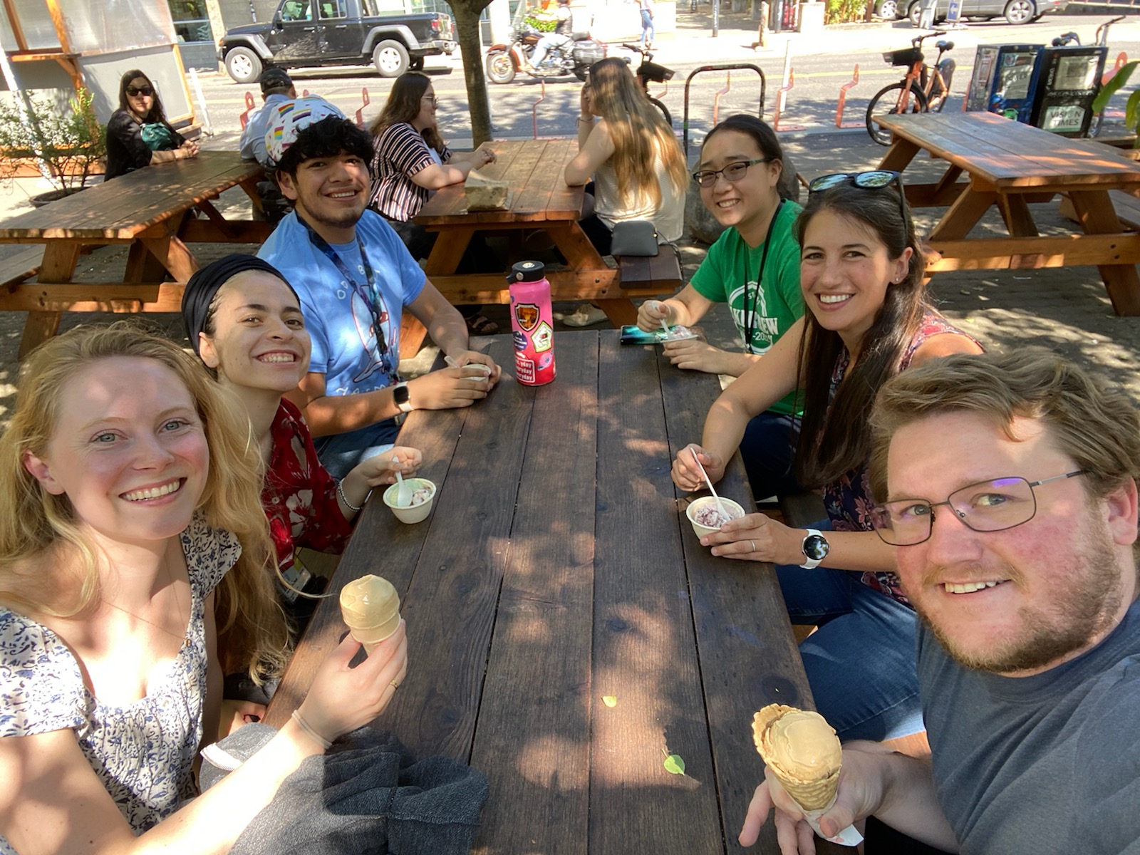 group of people sitting at table