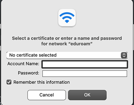 Screenshot eduroam 1
