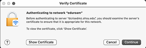 Screenshot eduroam 3
