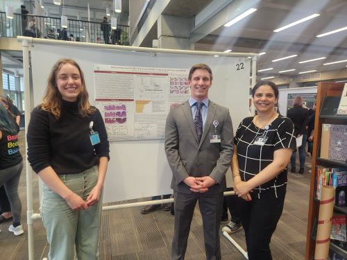 Gill Lab assistants Alec and Emma presenting at OHSU Research week