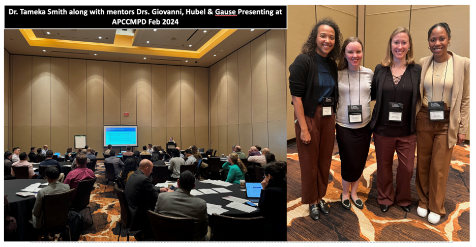 Photograph of Dr. Tameka Smith presenting at ATS