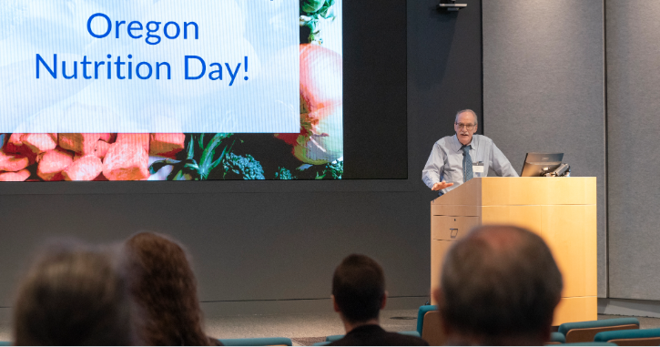 Leslie Myatt Speaking to Oregon Nutrition Day Attendees