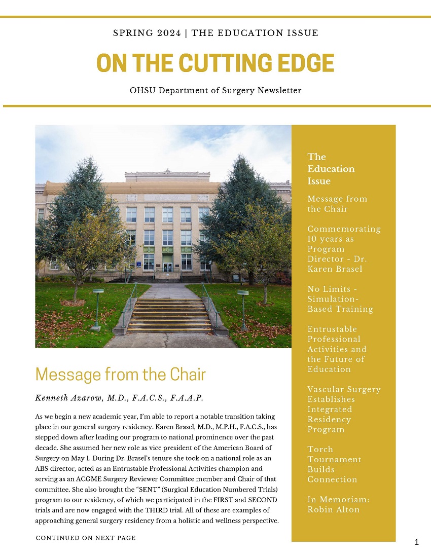On the Cutting Edge - Spring 2024