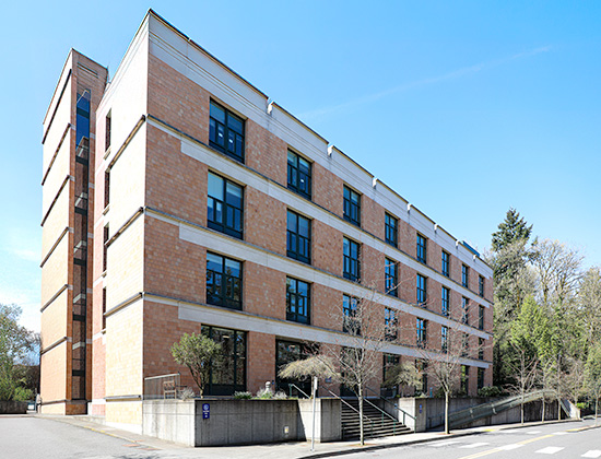 OHSU’s School of Nursing building on the Portland campus.