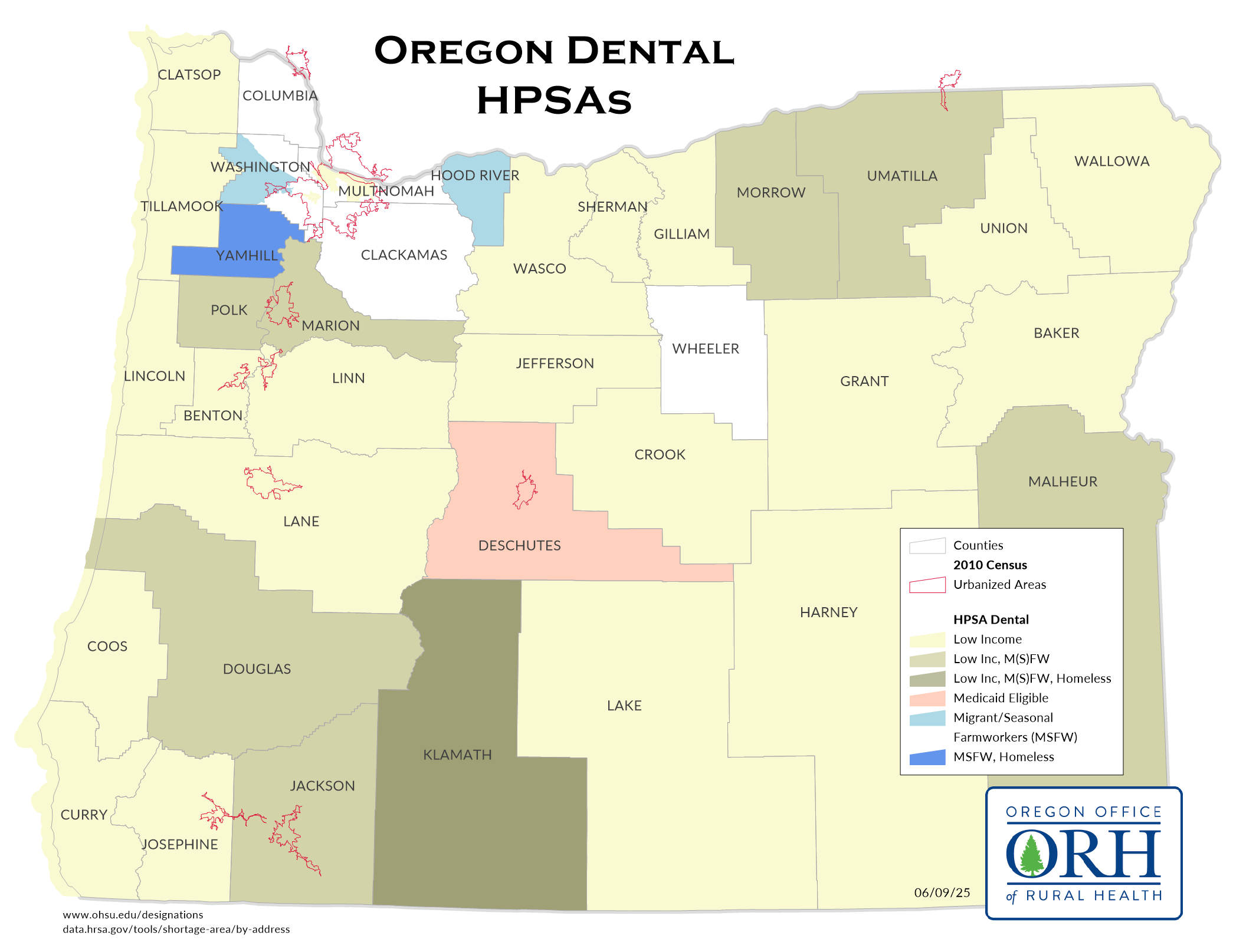 HPSA Dental Map