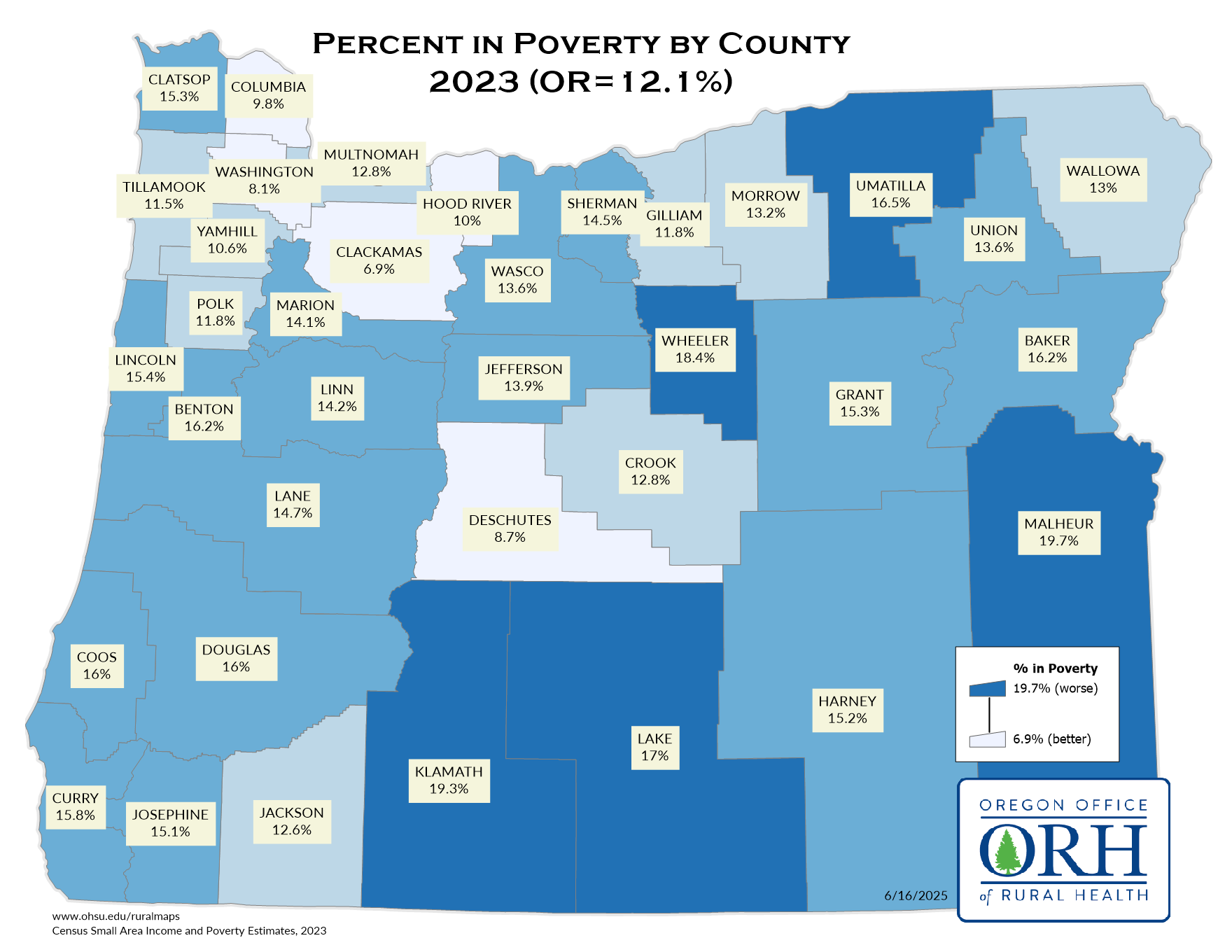 Poverty by County Map