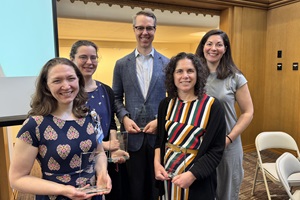 Award winners Emily Waterman, M.D., M.P.H., Emily Janetos, M.D., Eric Roeland, M.D., Leah Reznick, M.D. and Ximena Levander, M.D., M.C.R.