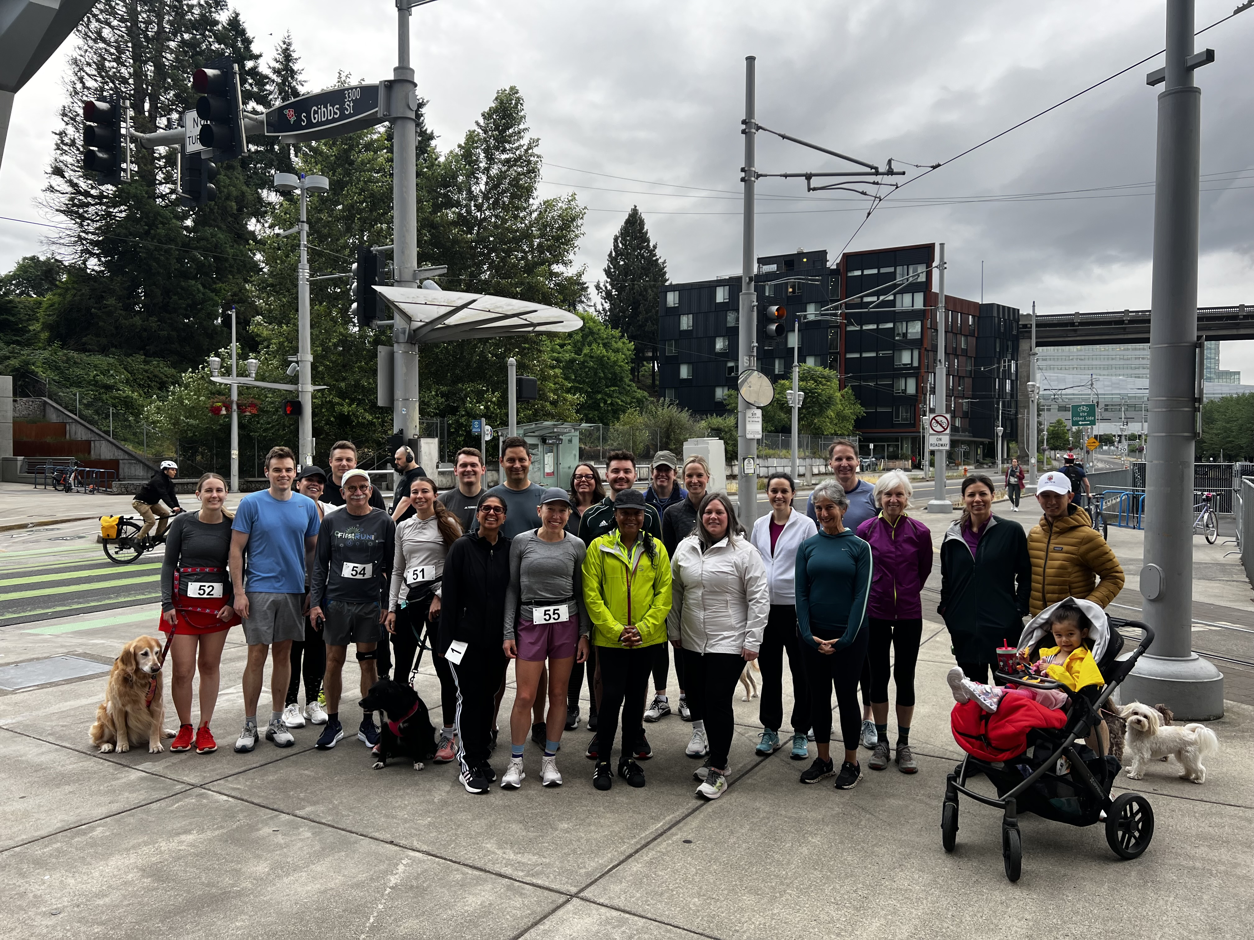 OHSU's department of Otolaryngology pose for the annual 5k fun run and walk