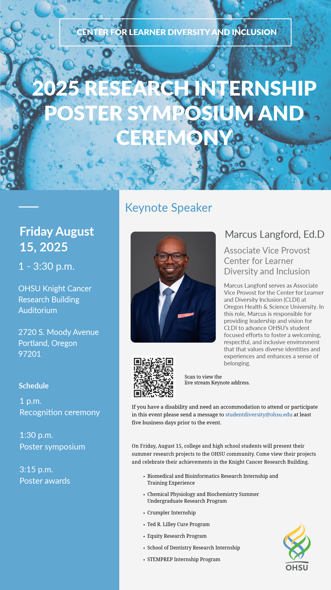 Symposium flyer for CLDI