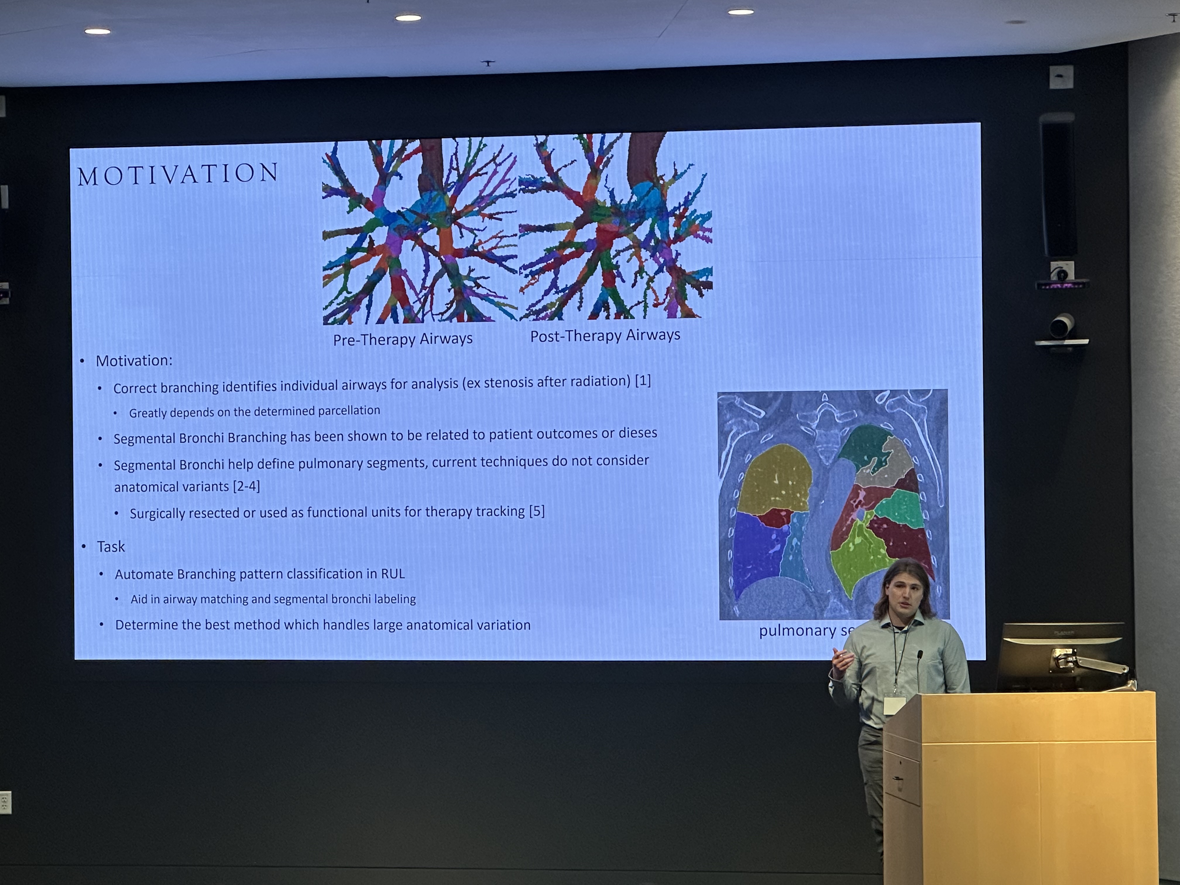 Medical Physics student presenting research 
