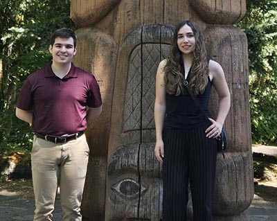 Morgan Lab personnel at a park