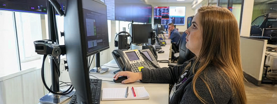 Employee working at the Oregon Medical Coordination Center.